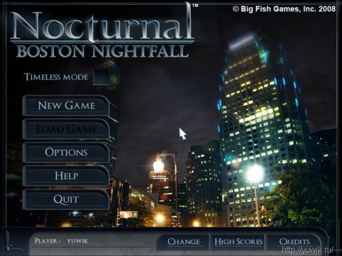 Nocturnal Boston Nightfall (Big Fish Games, Eng)