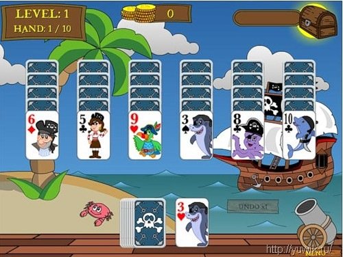 Pirate Solitaire (2010, Big Fish Games, Eng) Скачать игру pirate solitaire