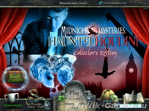 Midnight Mysteries 4: Haunted Houdini CE (2012, iWin Games, Eng)