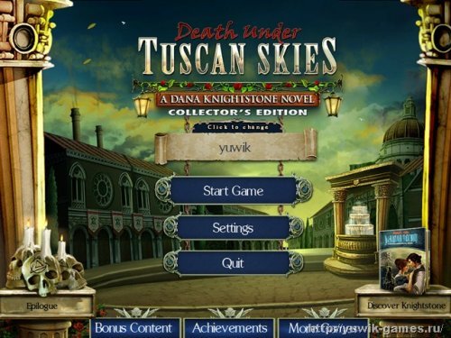 Death Under Tuscan Skies: A Dana Knightstone Novel Collector’s Edition (2011, Big Fish Games, Eng)