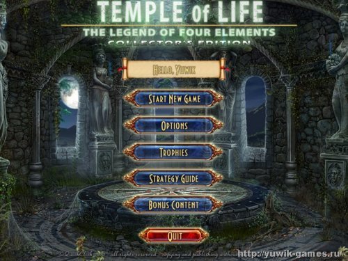 Temple of Life: The Legend of Four Elements Collector’s Edition (2011, Big Fish Games, Eng)