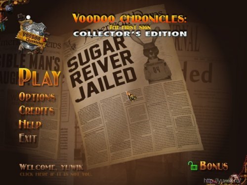Voodoo Chronicles: First Sign Collector’s Edition (2011, Big Fish Games, Eng)